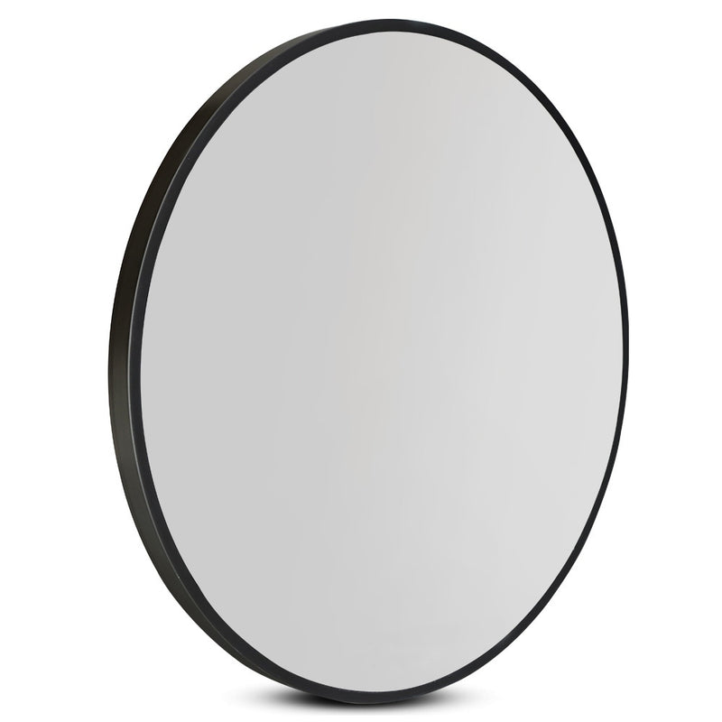 round wall mirror 50cm black 