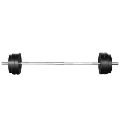 Everfit 58kg Barbell Set Weight Plates Bar Lifting Bench 168cm