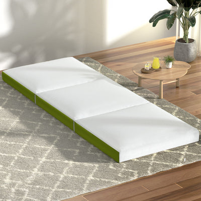 Giselle Bedding Foldable Mattress Folding Foam Trifold Green