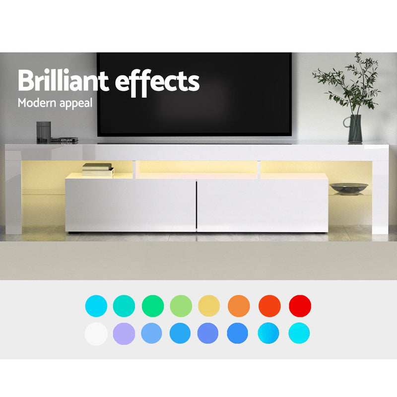 Artiss Entertainment Unit TV Cabinet LED 189cm White Elo