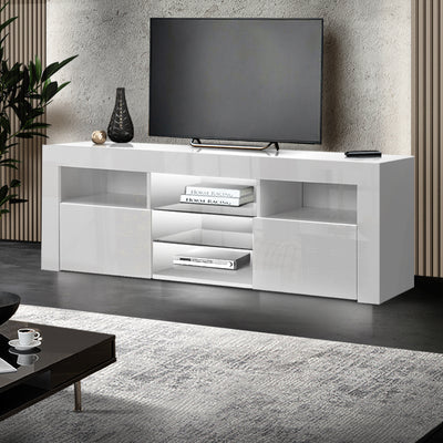 Artiss Entertainment Unit TV Cabinet LED 160cm White Bobi