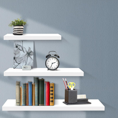 Artiss Floating Wall Shelf Set of 3 White