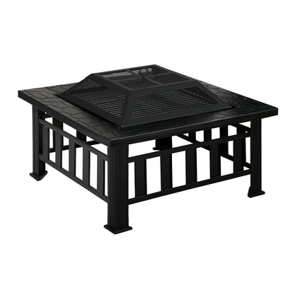 firepit BBQ table grill fireplace stove black 