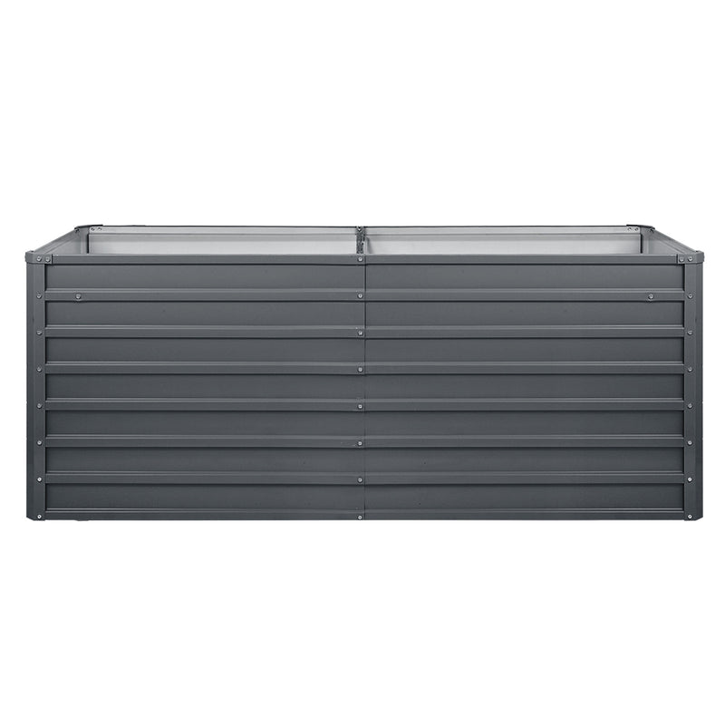 Greenfingers Garden Bed 240x80x77cm Planter Box Raised Container Galvanised Herb