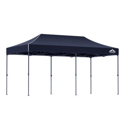 Instahut Gazebo Pop Up Marquee 3x6m Folding Tent Wedding Outdoor Camping Canopy Gazebos Shade Navy