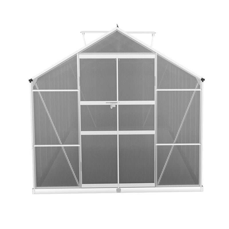 Greenfingers Greenhouse 4.7x2.5x2.26M Double Doors Aluminium Green House Garden Shed