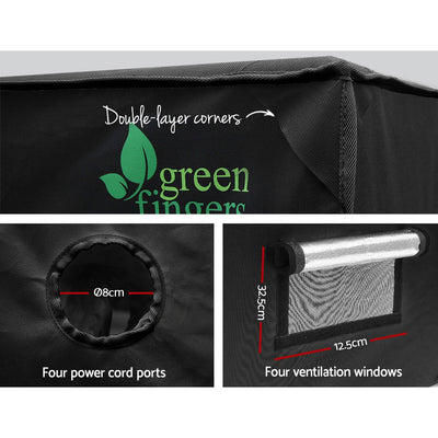 Greenfingers Grow Tent 240x120x200CM Hydroponics Kit Indoor Plant Room Black