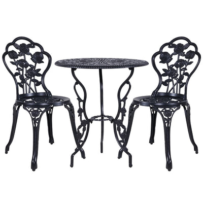 outdoor bistro table and chair set black 