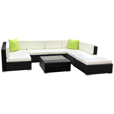 outdoor furniture black rattan pool patio lounge 