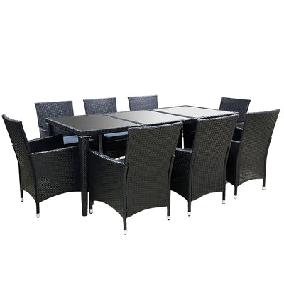 outdoor dining set black 