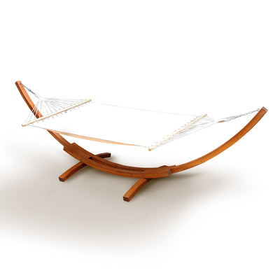 Double Hammock White with Stand 