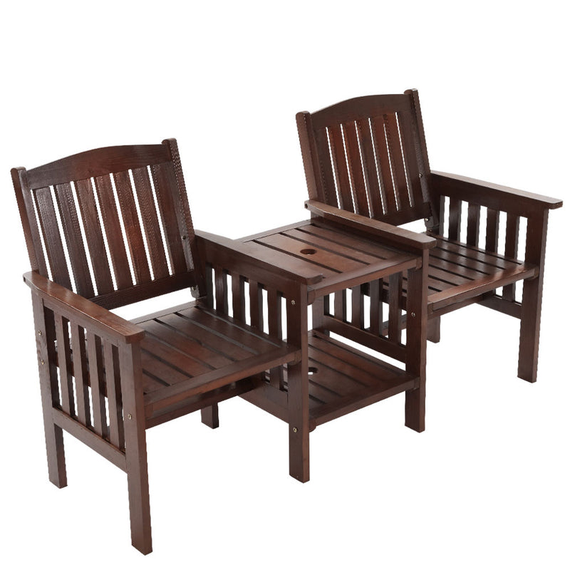 wooden outdoor furniture chair and table set 