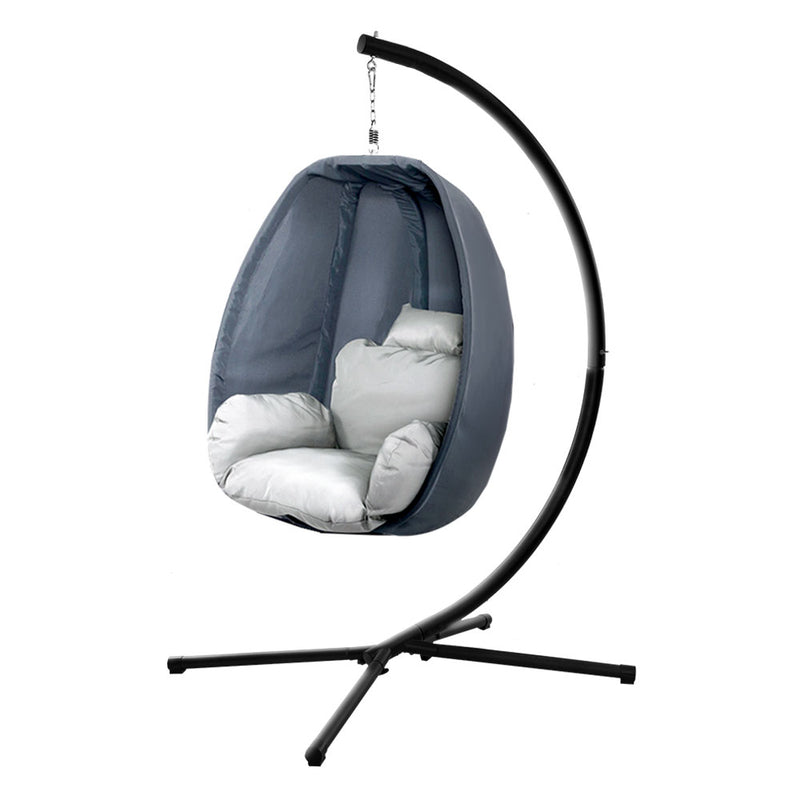 egg swing chair hammock grey