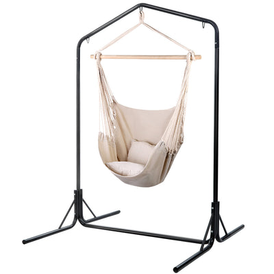 hammock chair with pillow cream 