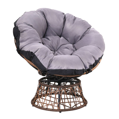 outdoor chair wicker brown