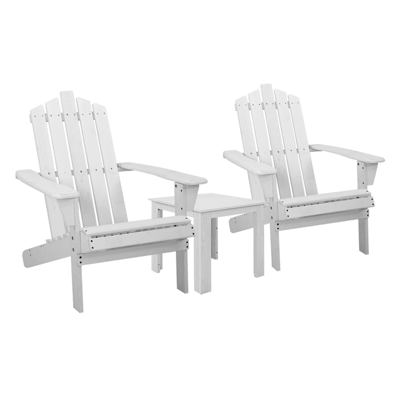 outdoor sun loungers wooden Adirondack chairs white 