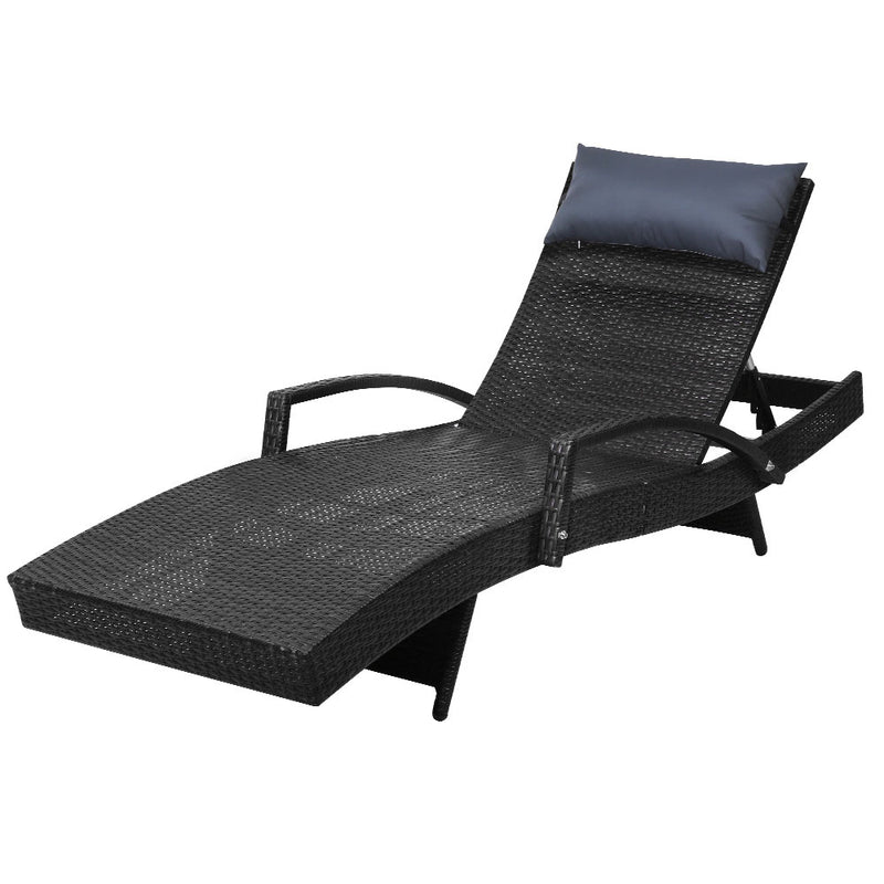 outdoor sun lounger wicker 