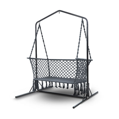 outdoor swing hammock grey 2 seater 