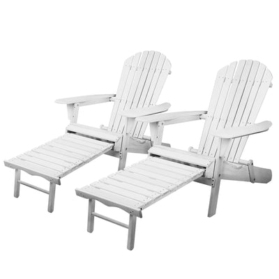 sun lounge chairs Adirondack White 