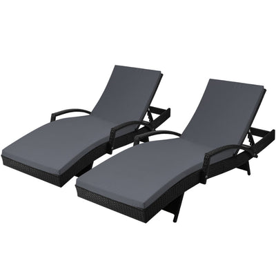 outdoor sun lounge black 