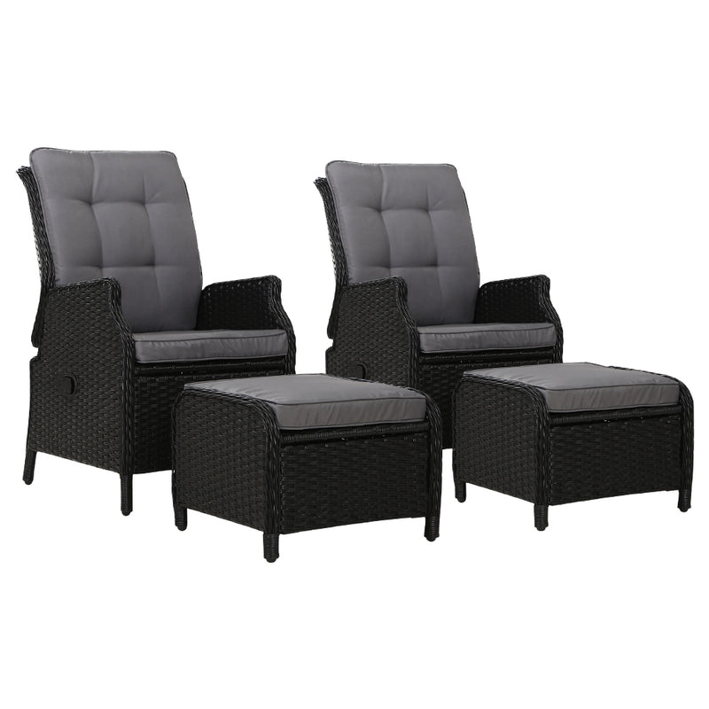 outdoor recliners wicker chairs 