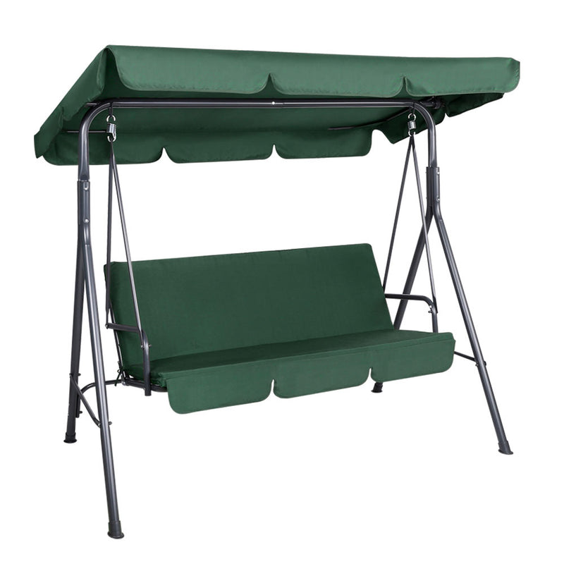 outdoor swing chair green 