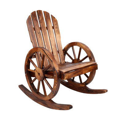 wagon wheel rocking chair 