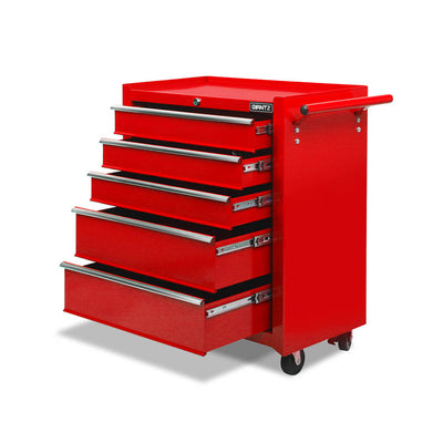 5 drawer mechanic tool storage drawers red