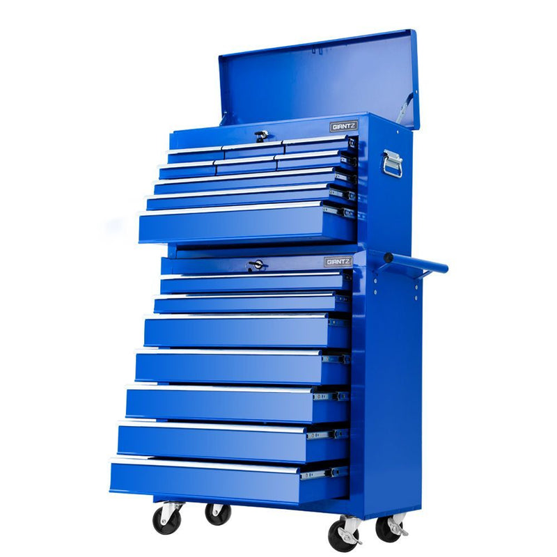 tool chest drawers storage garage cabinet blue 