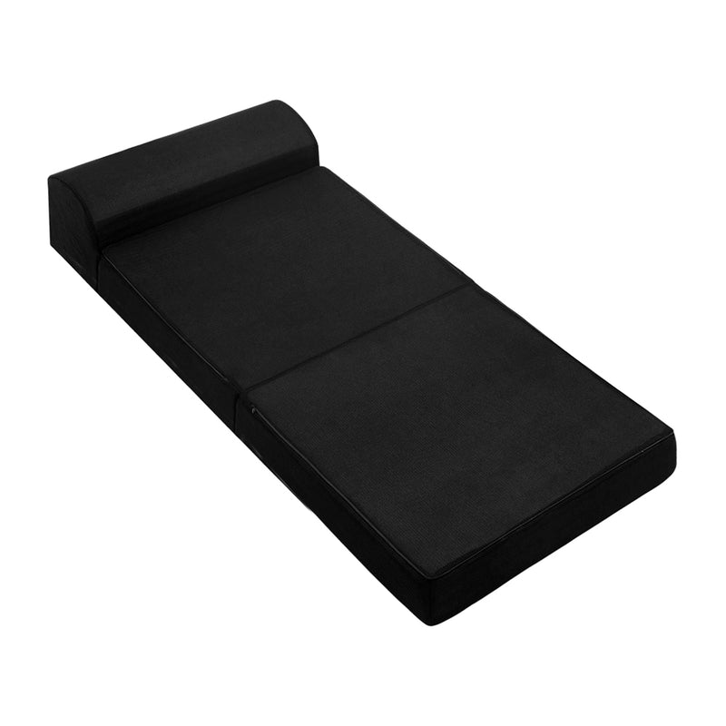 folding foam mattress black 