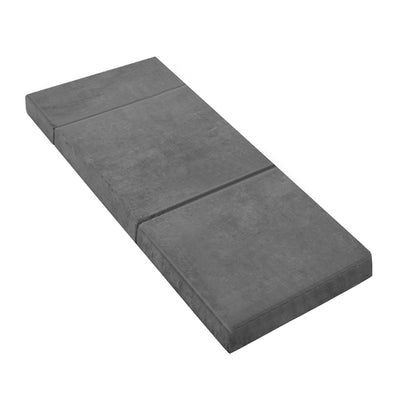 folding foam portable mattress grey 