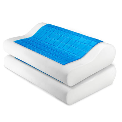 2 cool gel memory foam pillows 