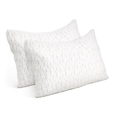 set of 2 rayon king memory foam pillows