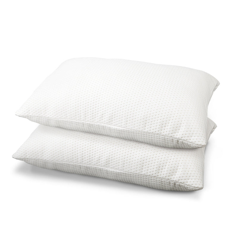 set of 2 viscose memory foam pillows 