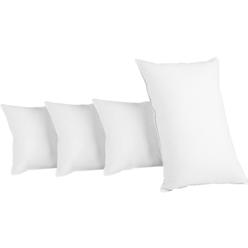 set of 4 medium and firm pillows cotton cover