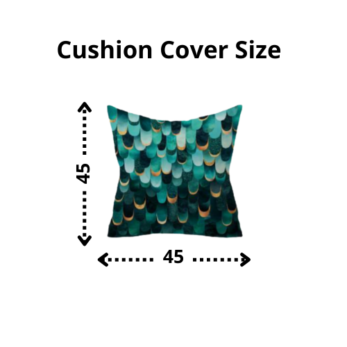 Green & Gold Scales Cushion Cover