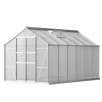 greenhouse aluminium polycarbonate garden shed