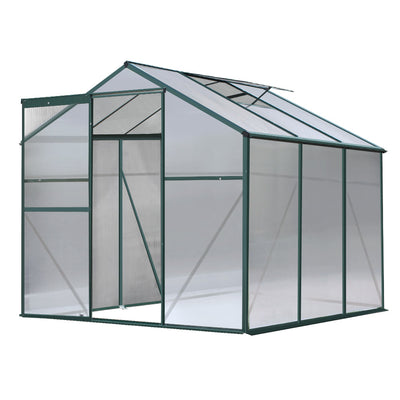 greenhouse 1.9 metres polycarbonate garden shed