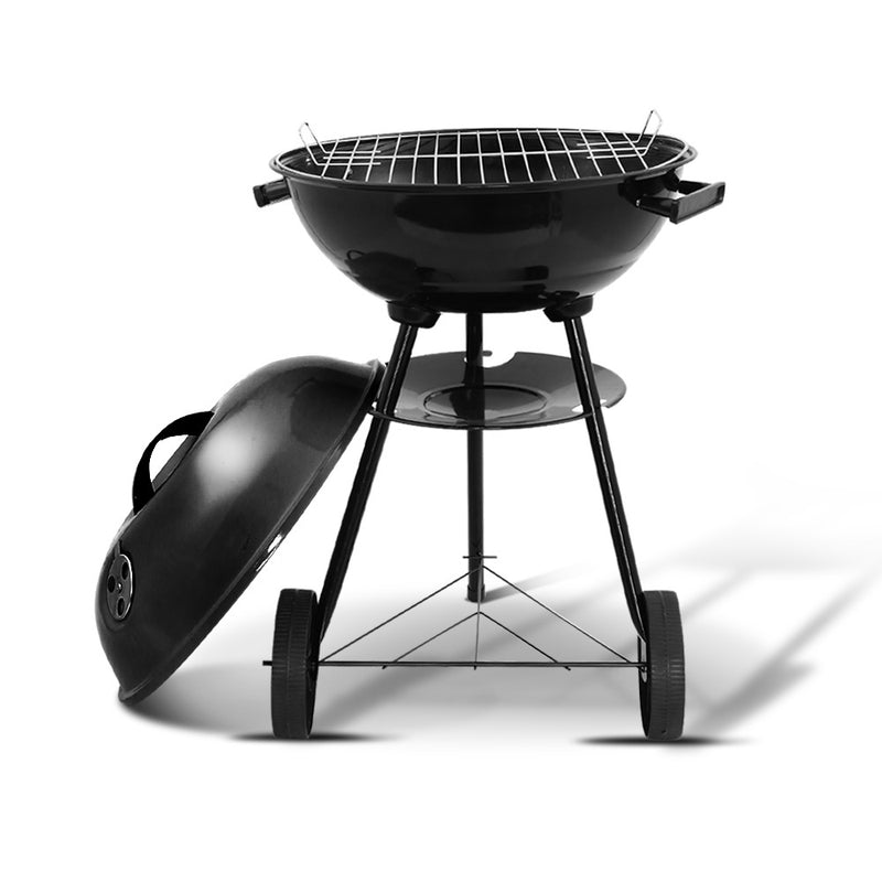 charcoal BBQ black steel