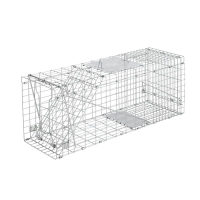 humane animal trap cage silver 