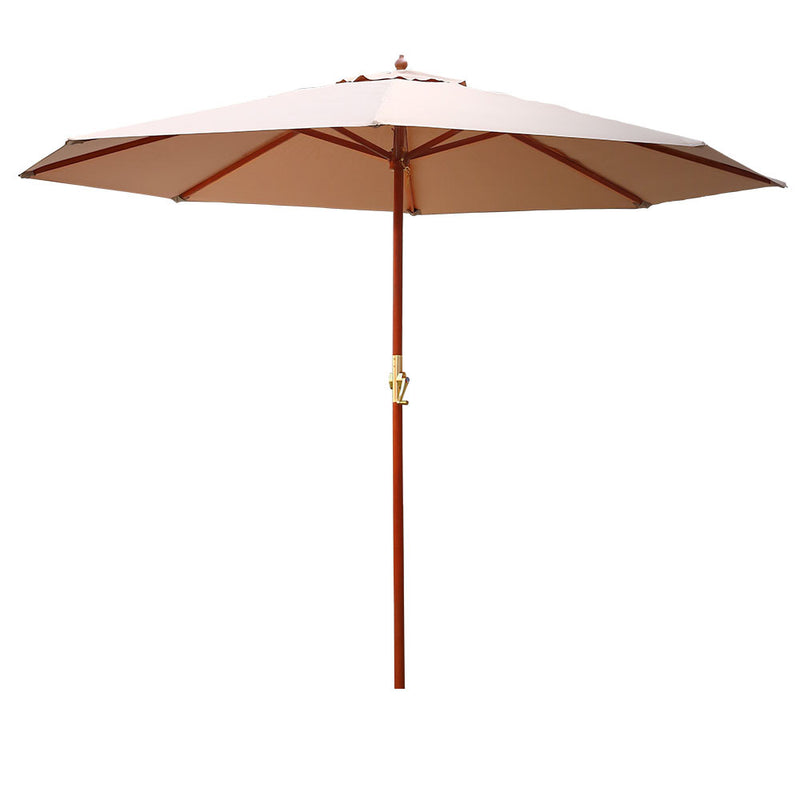 3 Metre outdoor umbrella beige 