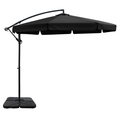 black outdoor deck patio umbrella 