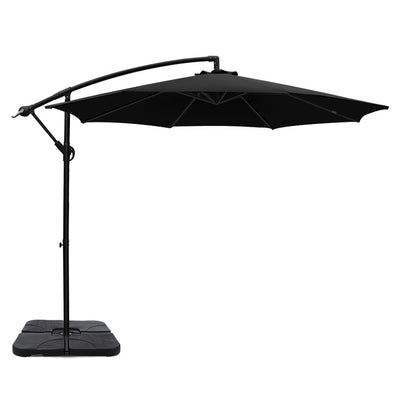 outdoor cantilever black umbrella 