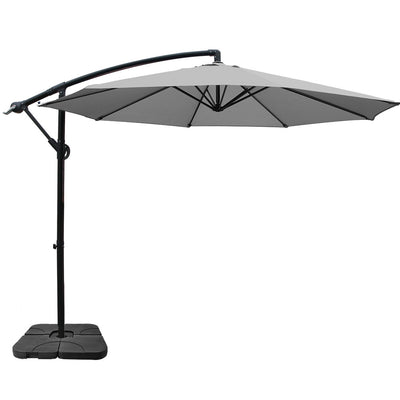 3m outdoor deck patio umbrella grey 