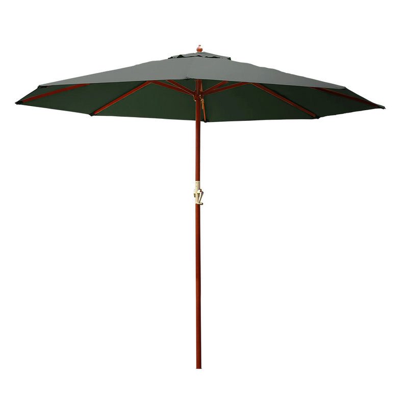 outdoor umbrella charcoal 3m with pole 