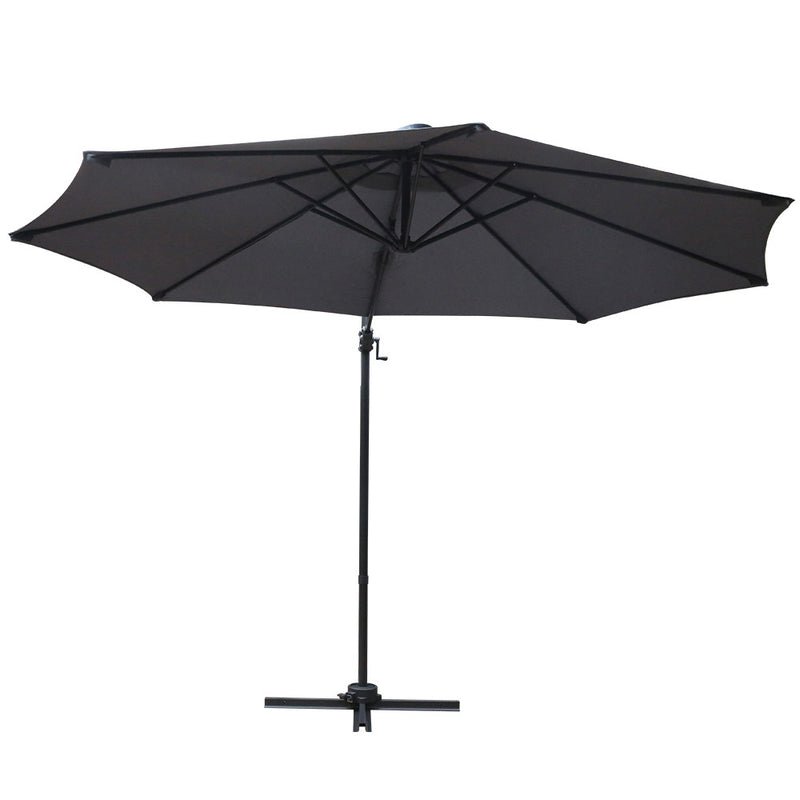 outdoor umbrella 360 degree charcoal 