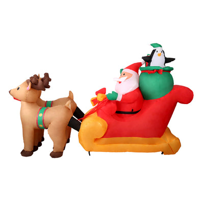 Christmas inflatable Santa Xmas sleigh 2.2 metres