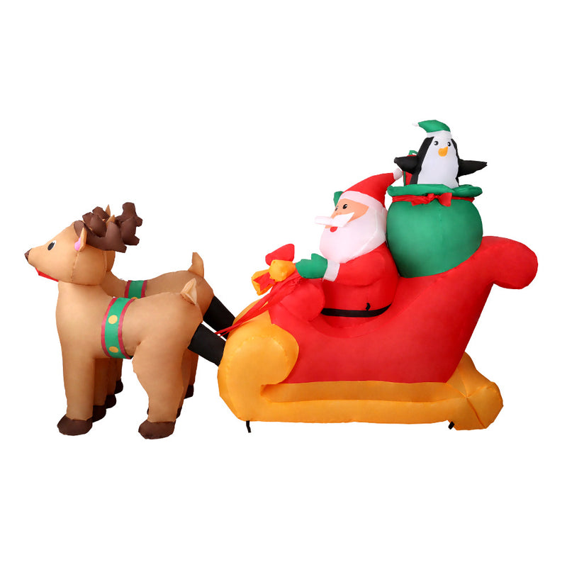 Christmas inflatable Santa Xmas sleigh 2.2 metres