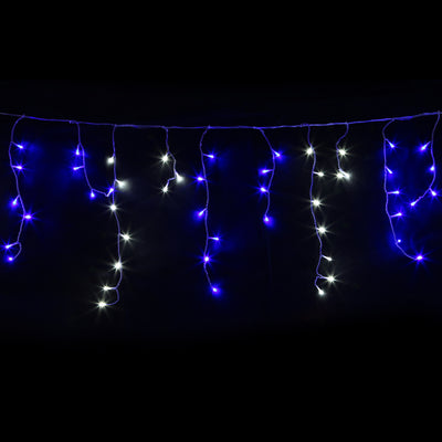 800 led Christmas icicle string lights  white and bluw
