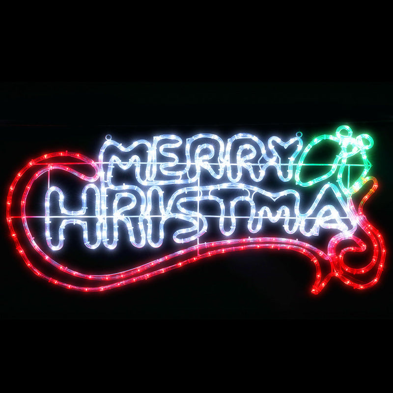 outdoor merry Christmas light sign 